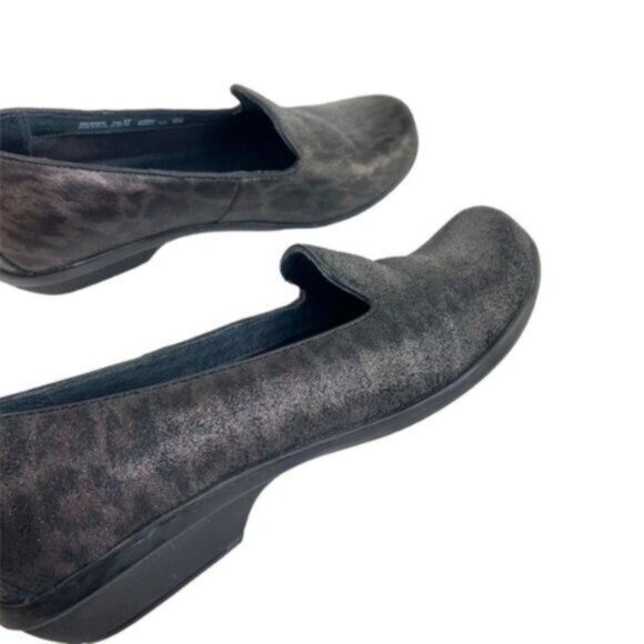 Dansko Black Silver Metallic Olivia Leopard Slip On Shoes - Picture 6 of 7